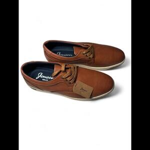 Jousen Men's Casual Dress Sneakers Size 8 Brown Faux Leather Business Casual